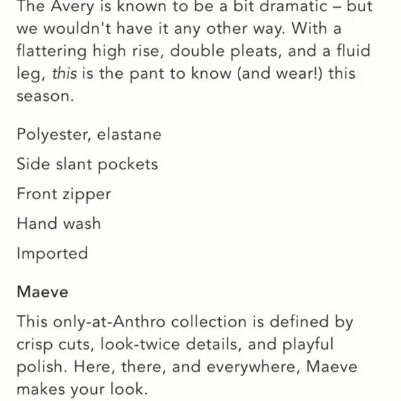 The Avery Pleated Wide-Leg Trousers by Maeve: Sequin Edition. NWT. MRSP $178 - Picture 9 of 9